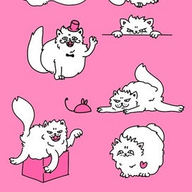 Стикерпак с кошками для телеграм