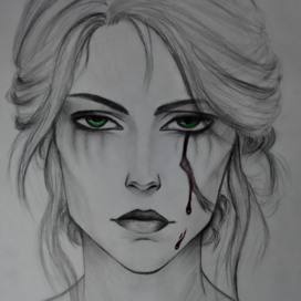 Картина карандашом на бумаге