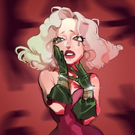 девушка в красном 