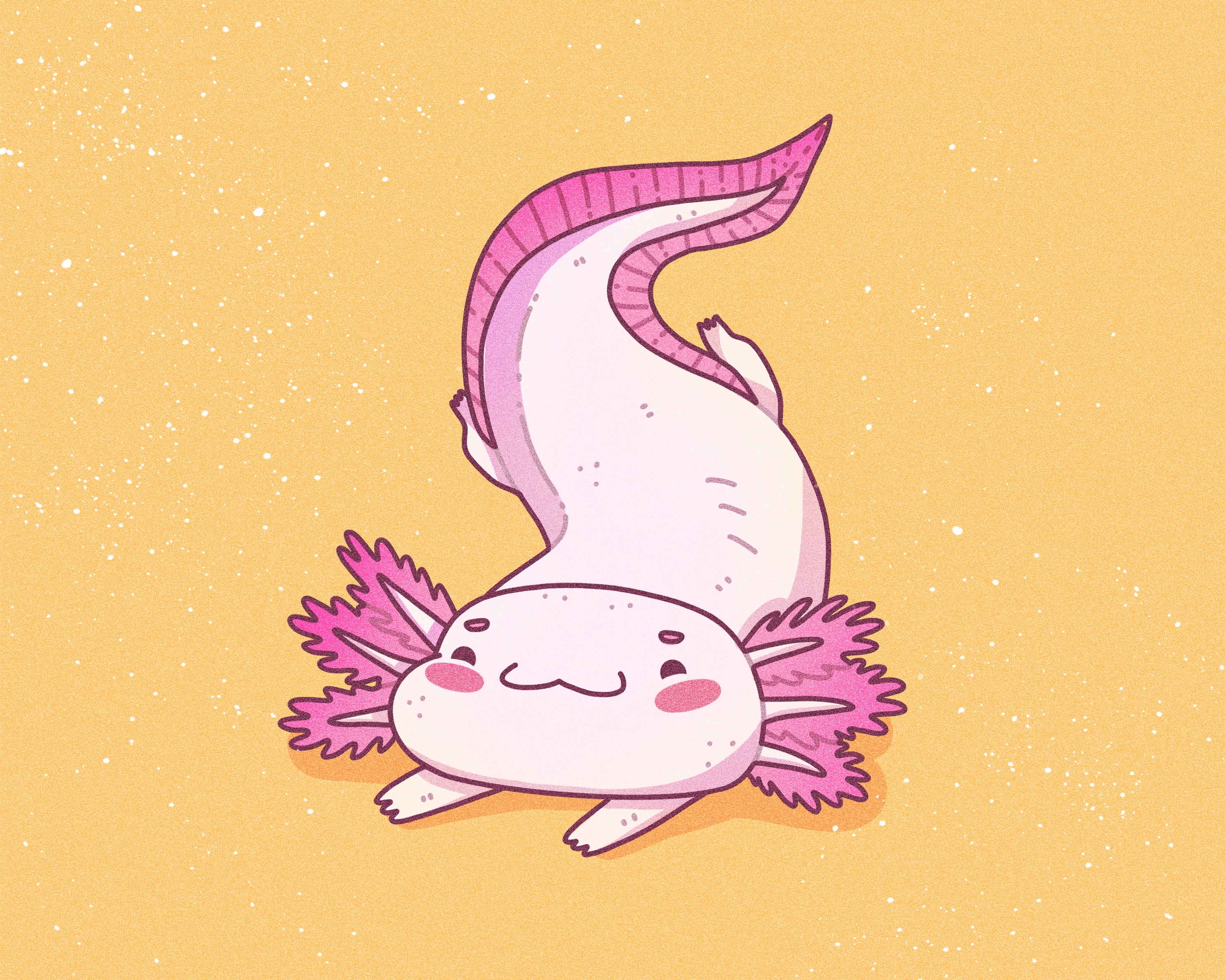 Axolotl нарисованный Pastel