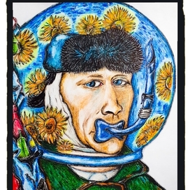 Портрет Ван Гога с трубкой аквалангиста