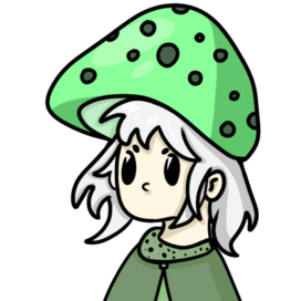 Девушка гриб