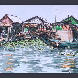 Деревня на воде. Камбоджа