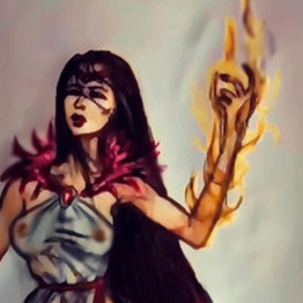 Женщина с огоньком