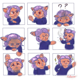 Челлендж "Нарисуй своего персонажа в разных вариантах" 