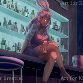 Bunny in the bar