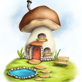 Сказочный домик-грибок 