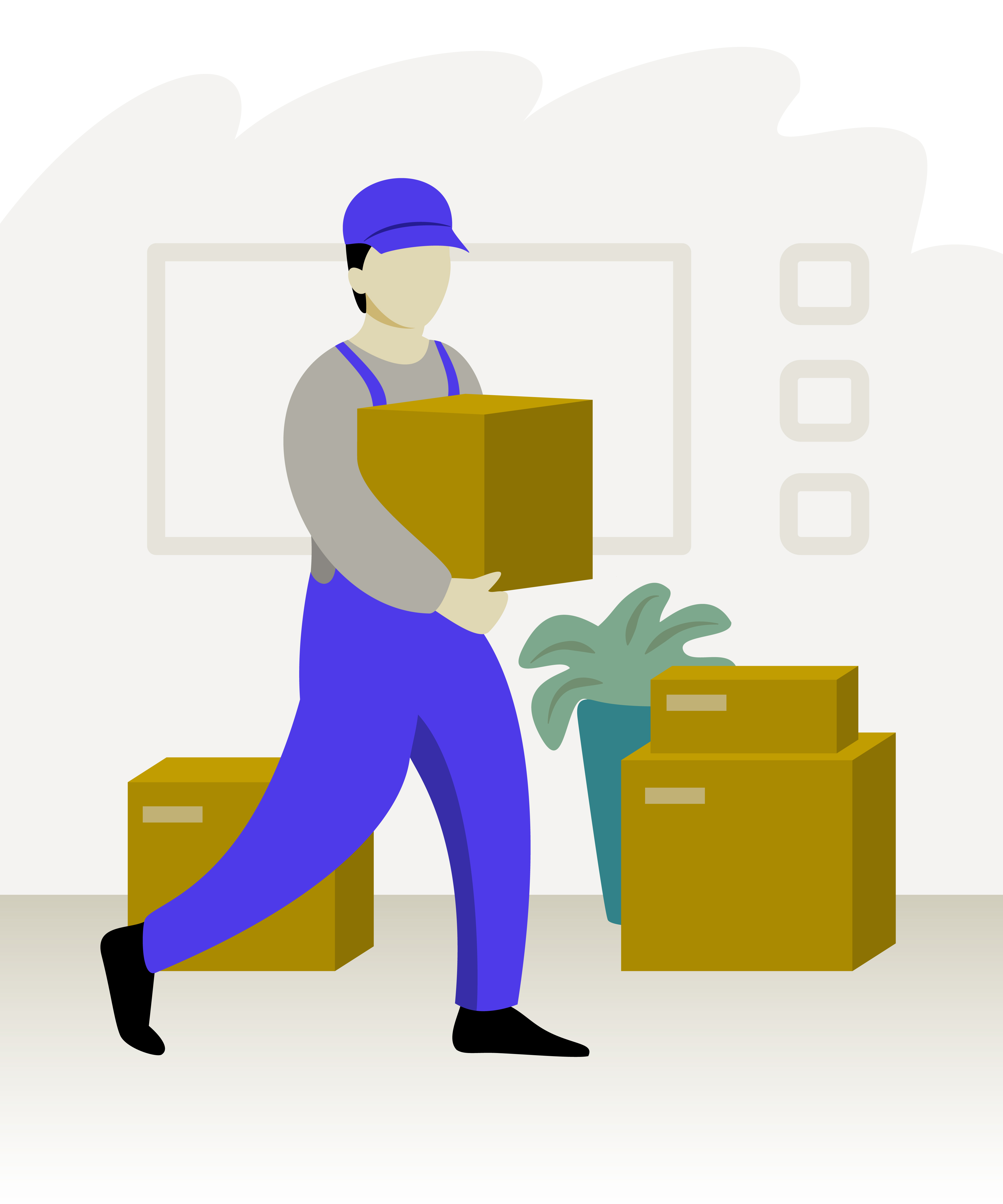 Иллюстрация переезд в стиле компьютерная графика | Illustrators.ru