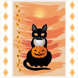 happy halloween_orange_cat	