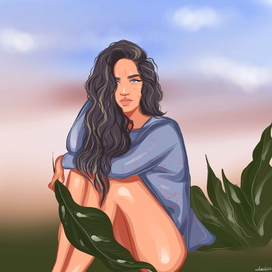 Девушка в поле 