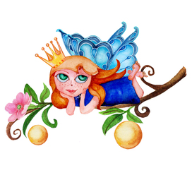 Детская иллюстрация "Феечка"