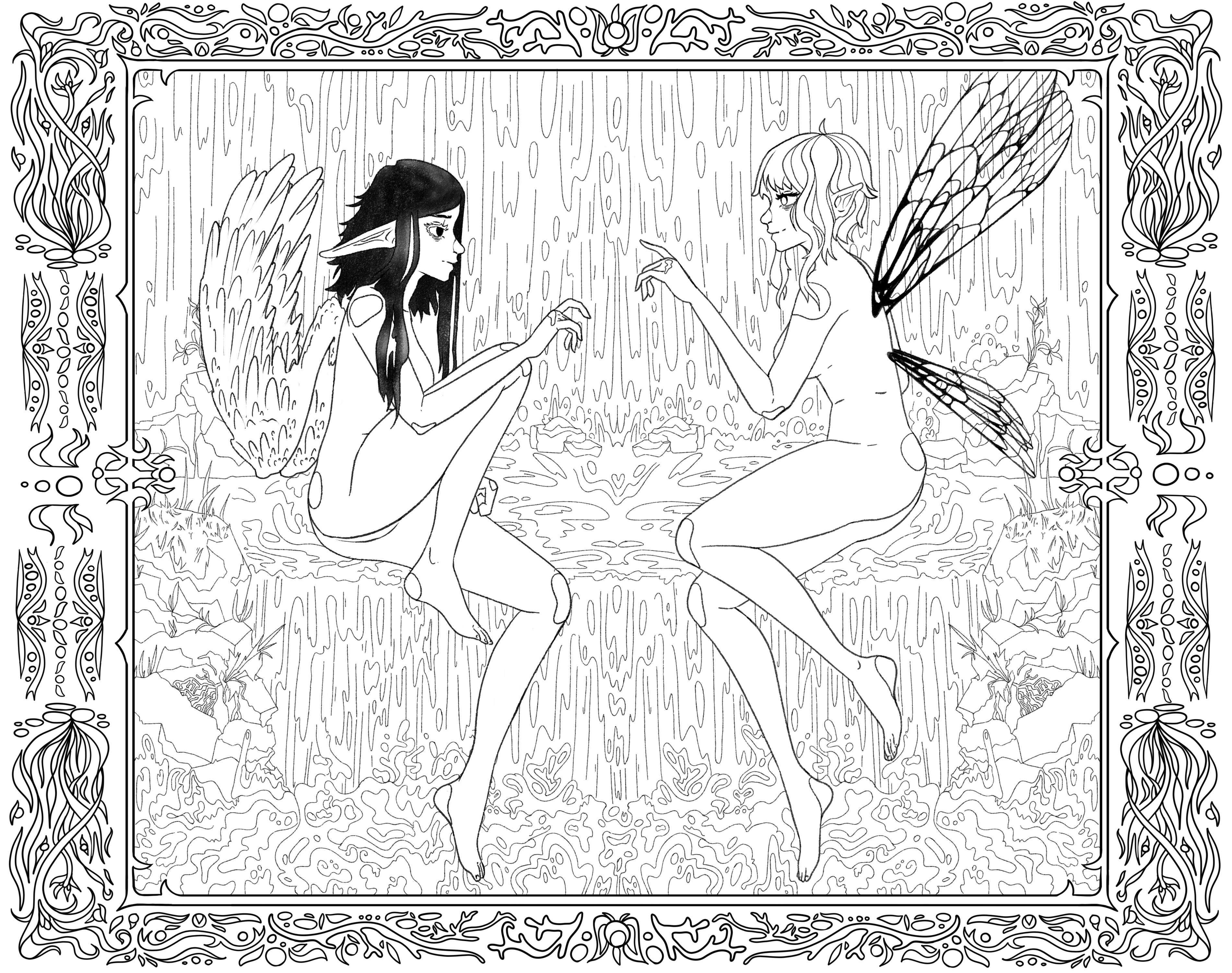 Лесной Гобелен ЧБ