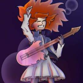 Мелкая с гитарой