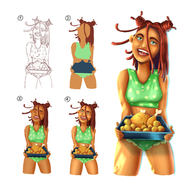 Покрас поэтапно