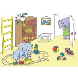 Слоненок в детской комнате