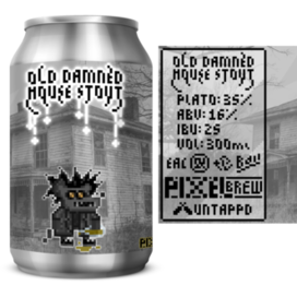 Old Damned House Stout Beer Can Design