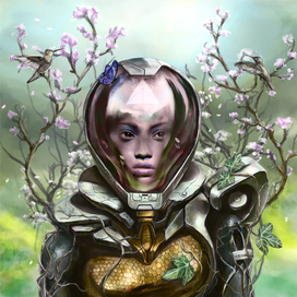 Sci-fi nature girl