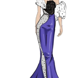 Fashion иллюстрации - платье для ковровой дорожки