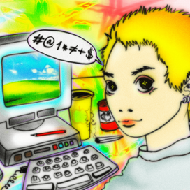 Картинка вдохновлённая фотографией Тома Йорка