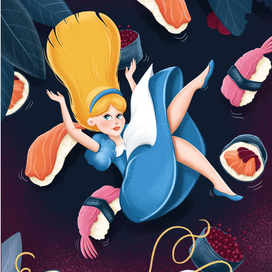 Иллюстрация "Алиса в стране еды" (2)