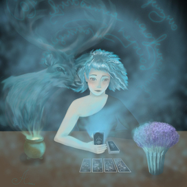 Таролог со своим тотемом-помощником