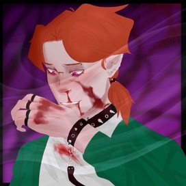 Облился кетчупом и вытирает