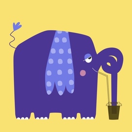 Мама-слон — Бренд-персонаж для кофейни