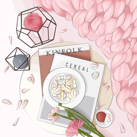 Иллюстрация Flatlay