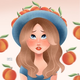 Девочка с персиками