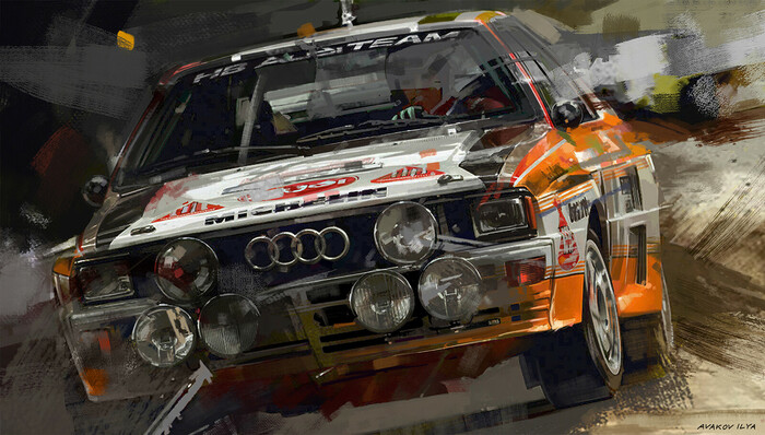 Иллюстрация Ауди С1 в стиле 2d, game dev, скетчи | Illustrators.ru