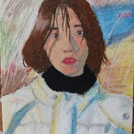 девушка в снежную погоду