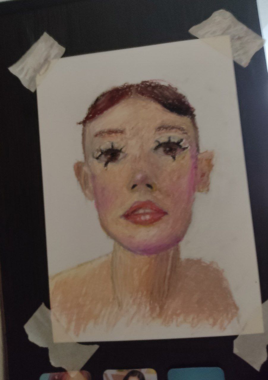 модель масляной пастелью пастелью