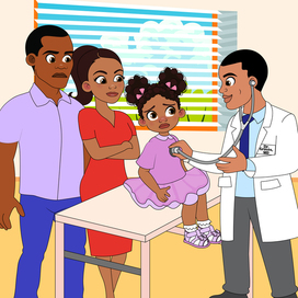 Иллюстрация к детской книге Lizzie Misses the First Day of School