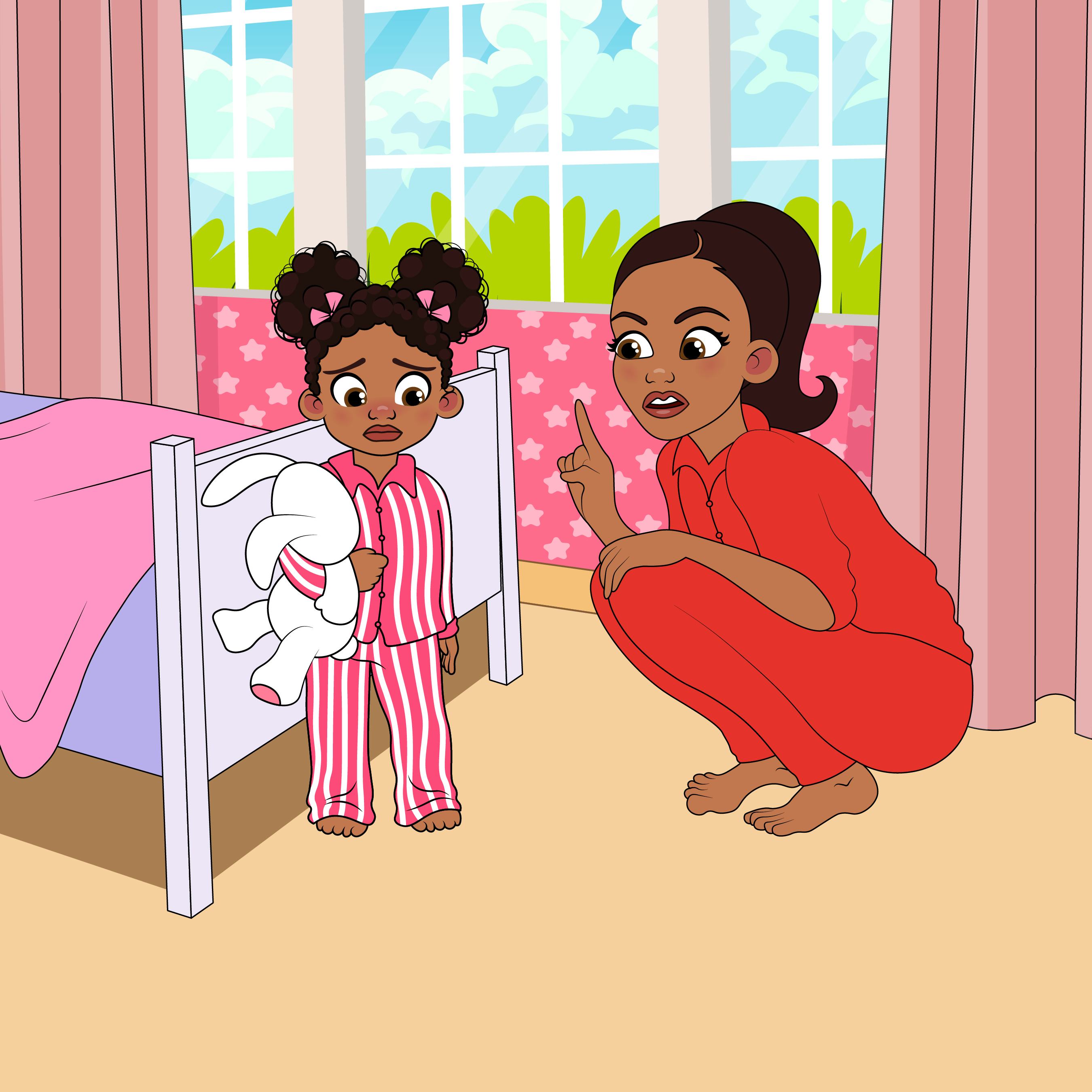 Иллюстрация к детской книге Lizzie Misses the First Day of School