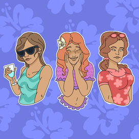 Пляж(стикеры)