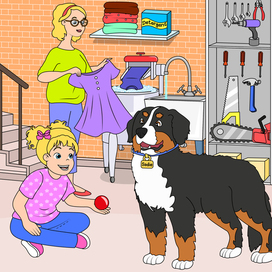 Иллюстрация к детской книге Mum and the Amazing Spider