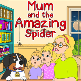 Иллюстрация к детской книге Mum and the Amazing Spider