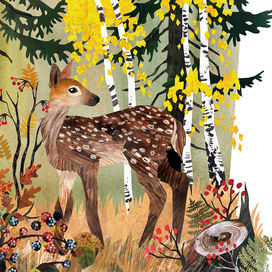 Иллюстрация "В осеннем лесу"