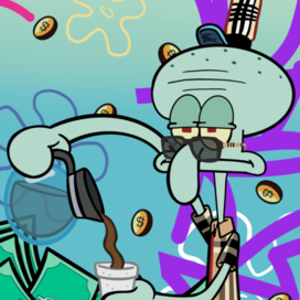 Сквидвард стрит Арт 