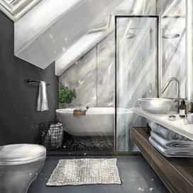 Скетч санузла