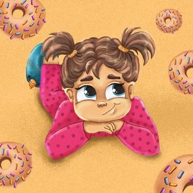 Девочка пончик
