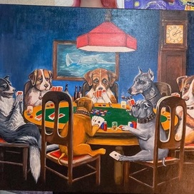 «Собаки играют в покер» репродукция