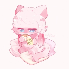 Крылатый котик с телефоном