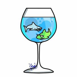 Альтернативная обложка к альбому «АКУЛЫ В БОКАЛЕ»