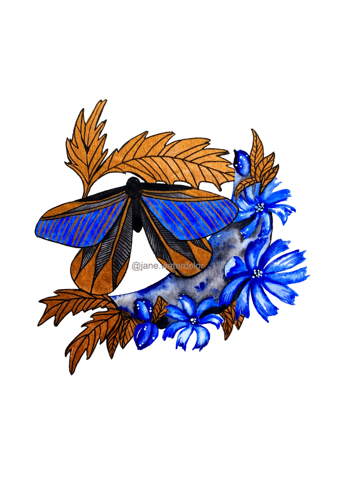 Иллюстрация Мотылек в стиле декоративный | Illustrators.ru