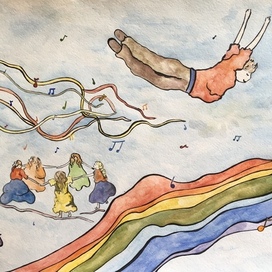 Иллюстрация к сказке Степана Писахова «Своя радуга»