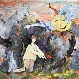 Иллюстрация к Гоголю «Ночь на Ивана Купала»