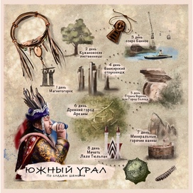 Создание маршрутной карты по Южному Уралу