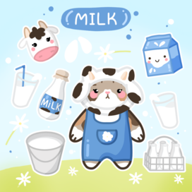 Stickers "Milk" | Стикеры | Наклейки