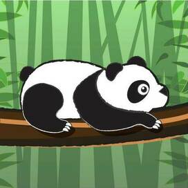Панда, векторная иллюстрация